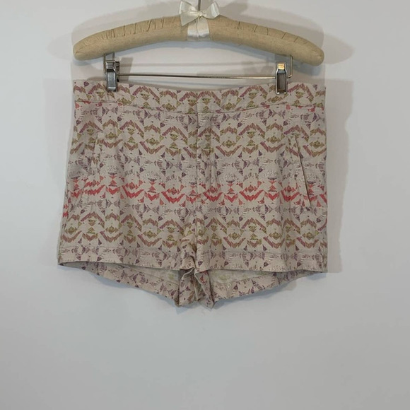 𝅺free People Print Shorts Sz 8 - Picture 1 of 2